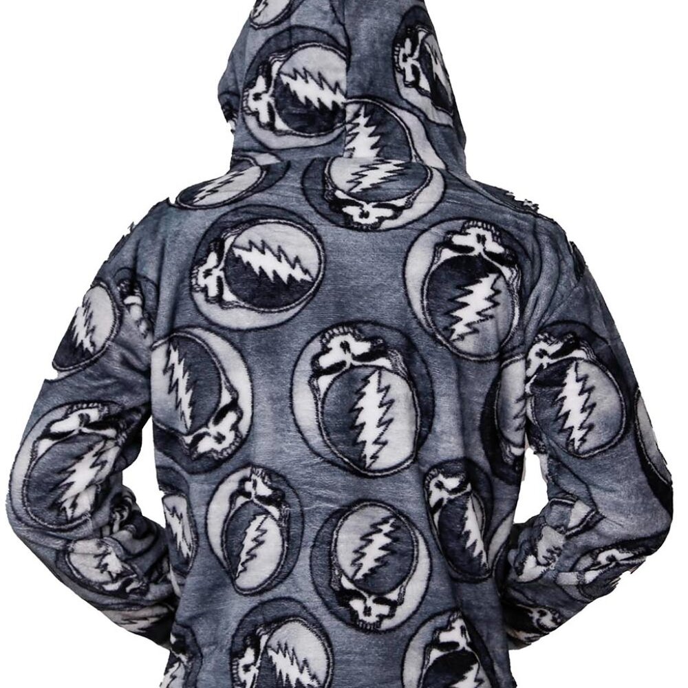 Grateful Dead Steal Your Face Grey Fleece Pull Over Hoodie - Picture 4 of 4